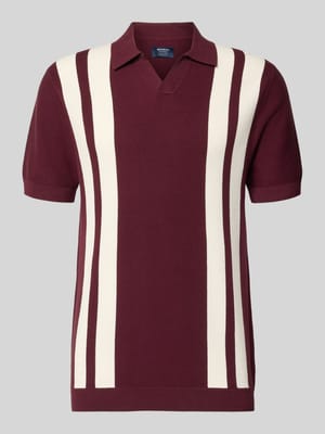 Koszulka polo w dzianinowym wyglądzie, krój regular fit Shop The Look MANNEQUINE