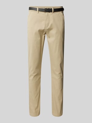 Classic Stretch Fit Chino mit Gürtel Shop The Look MANNEQUINE