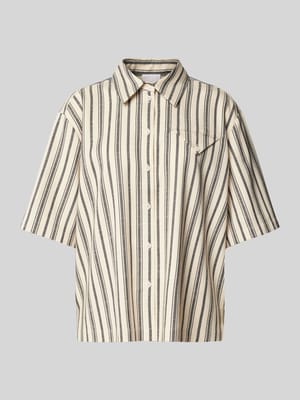 Relaxed Fit Hemdbluse mit Brusttasche Shop The Look MANNEQUINE