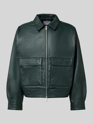 Leren jack met ritssluiting Shop The Look MANNEQUINE