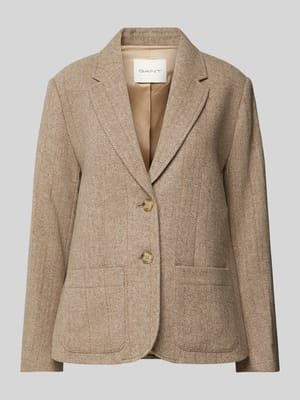 Regular fit blazer met reverskraag Shop The Look MANNEQUINE