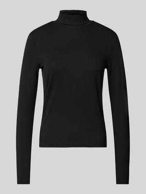 Regular Fit Langarmshirt aus Viskose-Mix mit Rollkragen Shop The Look MANNEQUINE