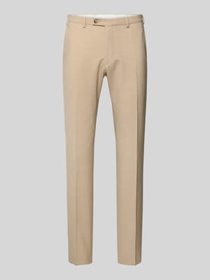 Slim Fit Anzughose aus Schurwoll-Mix mit Paspeltaschen am Gesäß Modell 'Apollo' Shop The Look MANNEQUINE