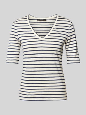 T-shirt met V-hals, model 'OPZIONE'' Shop The Look MANNEQUINE