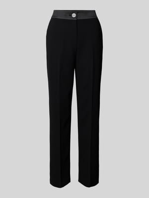 Regular fit stoffen broek met persplooien Shop The Look MANNEQUINE