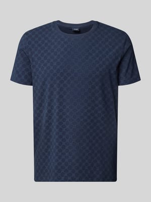 T-Shirt mit Logo-Muster und Rundhalsausschnitt Shop The Look MANNEQUINE