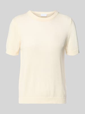 Koszulka dzianinowa z mieszanki lnu z dekoltem pod szyję Shop The Look MANNEQUINE