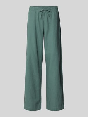 Wide Leg Pants aus Leinen-Mix mit elastischem Bund Modell 'Lava' Shop The Look MANNEQUINE
