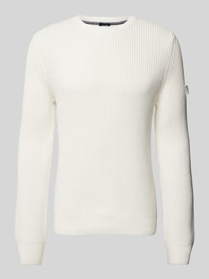 Gebreide pullover met ronde hals, model 'Haro' Shop The Look MANNEQUINE