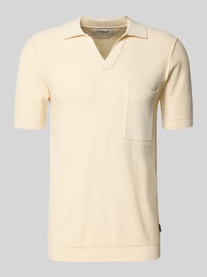 Koszulka polo o kroju slim fit o wyglądzie dzianiny Shop The Look MANNEQUINE