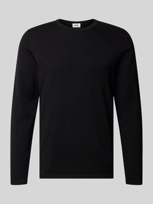 Slim Fit Langarmshirt reine Baumwolle Shop The Look MANNEQUINE