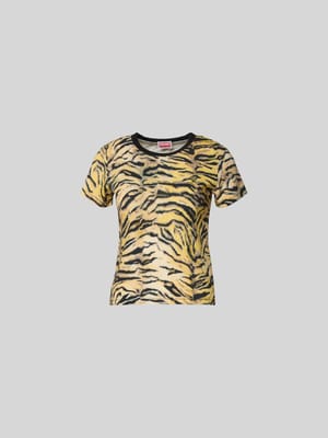 Slim Fit T-Shirt aus reiner Baumwolle Shop The Look MANNEQUINE