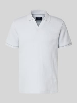 Regular Fit Strick-Poloshirt mit V-Ausschnitt Shop The Look MANNEQUINE