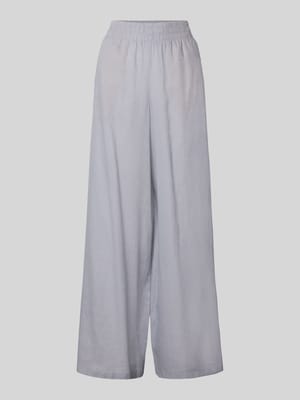 Loose fit linnen broek met elastische band Shop The Look MANNEQUINE