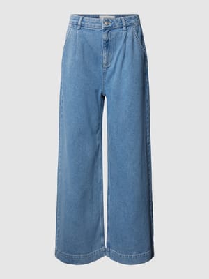 Flared jeans met knoop- en ritssluiting, model 'KENJA' Shop The Look MANNEQUINE