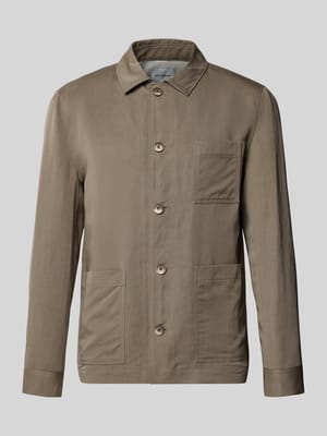 regular fit overhemdjack van lyocellmix met linnengehalte Shop The Look MANNEQUINE