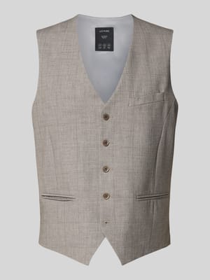 Kamizelka garniturowa o kroju regular fit z dodatkiem wiskozy Shop The Look MANNEQUINE