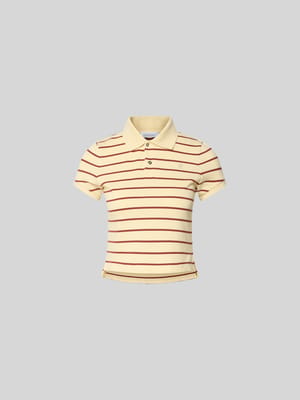 Cropped Poloshirt aus reiner Baumwolle Shop The Look MANNEQUINE