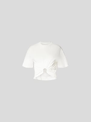 T-Shirt mit Zierbesatz Shop The Look MANNEQUINE