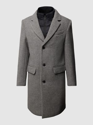 Lange jas in dubbele-laagjeslook, model 'JOSEPH' Shop The Look MANNEQUINE