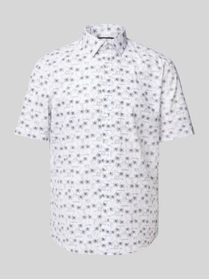 Slim Fit Kurzarmhemd mit Knopfleiste Shop The Look MANNEQUINE