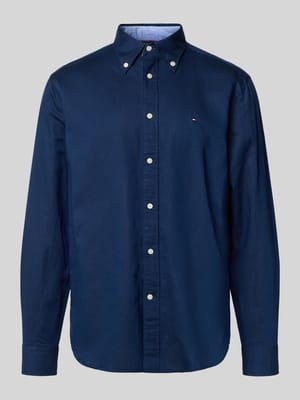 Regular Fit Freizeithemd aus Baumwoll-Leinen-Mix Shop The Look MANNEQUINE