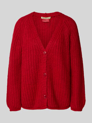 Strickjacke mit V-Ausschnitt und Knopfleiste Shop The Look MANNEQUINE