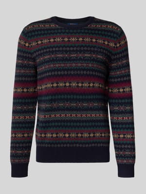 Wollen pullover met ronde hals Shop The Look MANNEQUINE