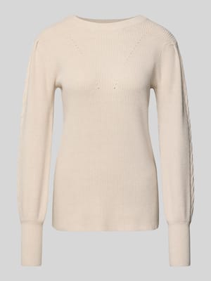 Strickpullover mit gerippten Abschlüssen Modell 'KANITA' Shop The Look MANNEQUINE