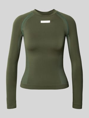 Shirt met lange mouwen en labeldetail Shop The Look MANNEQUINE