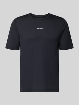 T-Shirt mit Rundhalsausschnitt und Logo Shop The Look MANNEQUINE