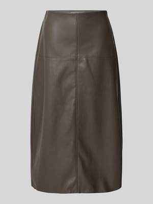 Midirok in leerlook met siernaden Shop The Look MANNEQUINE