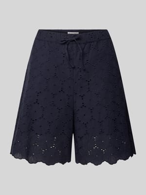 Bermudy z haftem angielskim i wpuszczanymi kieszeniami Shop The Look MANNEQUINE