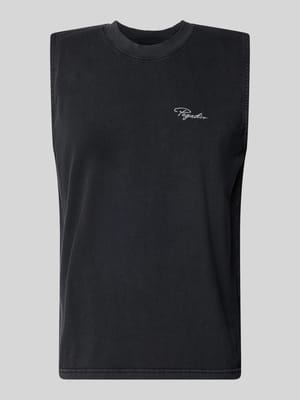 Tanktop mit Label-Stitching und Rundhalsausschnitt Shop The Look MANNEQUINE