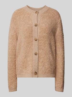 Regular Fit Strickjacke mit Alpaka aus Teddy-Bouclé Shop The Look MANNEQUINE