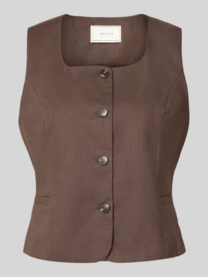Weste aus Baumwoll-Leinen-Mix Modell 'Yula' Shop The Look MANNEQUINE