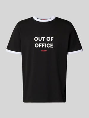 T-shirt o kroju regular fit z czystej bawełny model 'DOFFICE' Shop The Look MANNEQUINE