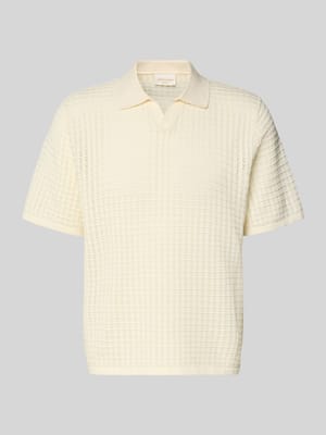 Regular Fit Poloshirt mit V-Ausschnitt Shop The Look MANNEQUINE