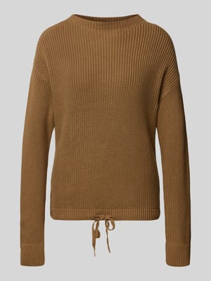 Gebreide pullover met strikdetail Shop The Look MANNEQUINE