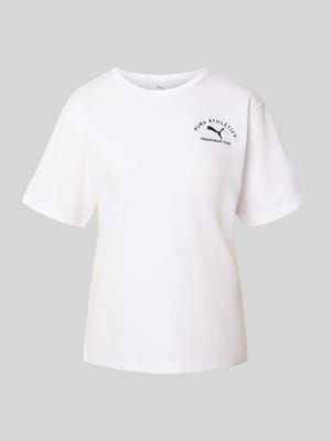 T-shirt met labelstitching Shop The Look MANNEQUINE