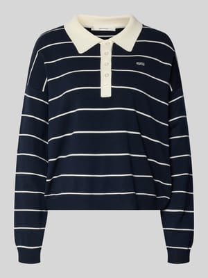 Sweter z dzianiny z kołnierzykiem polo model „taige” Shop The Look MANNEQUINE