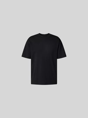 T-Shirt mit geripptem Rundhalsausschnitt Shop The Look MANNEQUINE