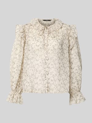 Bluzka o kroju regular fit z wykładanym kołnierzem model ‘PETRA’ Shop The Look MANNEQUINE