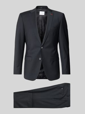 Slim Fit Anzug aus Woll-Mix in unifarbenem Design Shop The Look MANNEQUINE