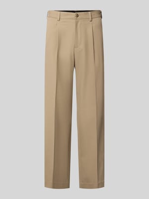 Loose Fit Bundfaltenhose mit Viskose-Anteil Modell '220-LOOSE' Shop The Look MANNEQUINE