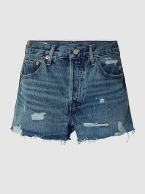 Szorty jeansowe z efektem znoszenia model ‘501® ORIGINAL’ Shop The Look MANNEQUINE