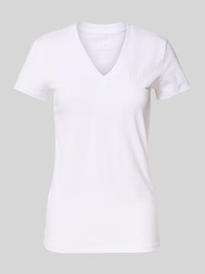 T-shirt met labeldetail Shop The Look MANNEQUINE