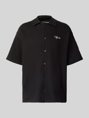 Relaxed fit vrijetijdsoverhemd met structuurmotief, model 'Jovren' Shop The Look MANNEQUINE