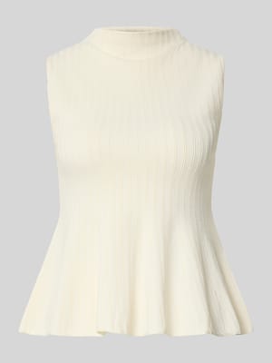 Stricktop aus Lyocell-Mix mit Stehkragen Shop The Look MANNEQUINE
