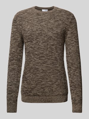 Gebreide pullover met ronde hals, model 'NEWVINCEBUBBL' Shop The Look MANNEQUINE